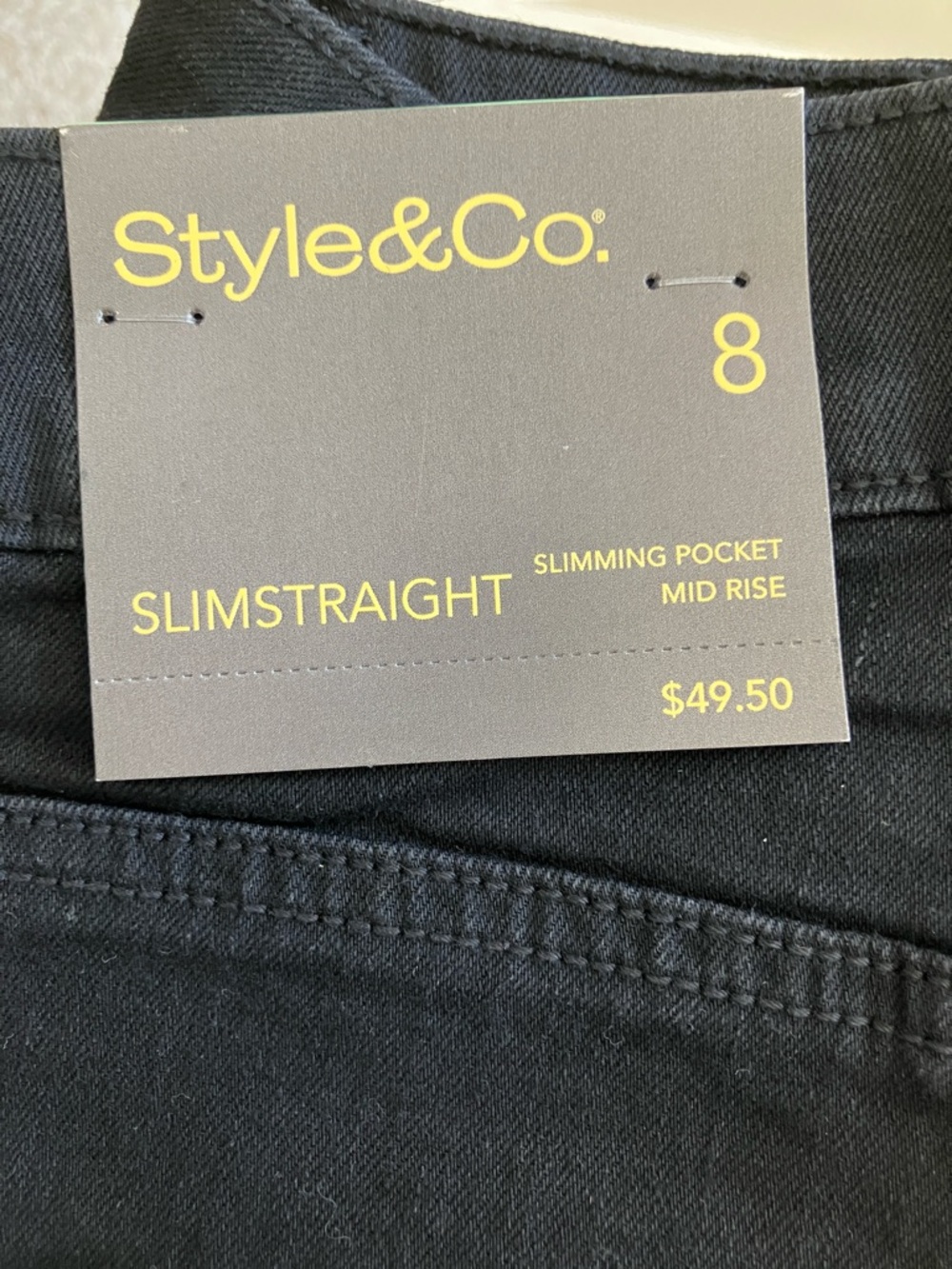 Style & Co. Denim Slim Straight Women’s Jeans. Average length